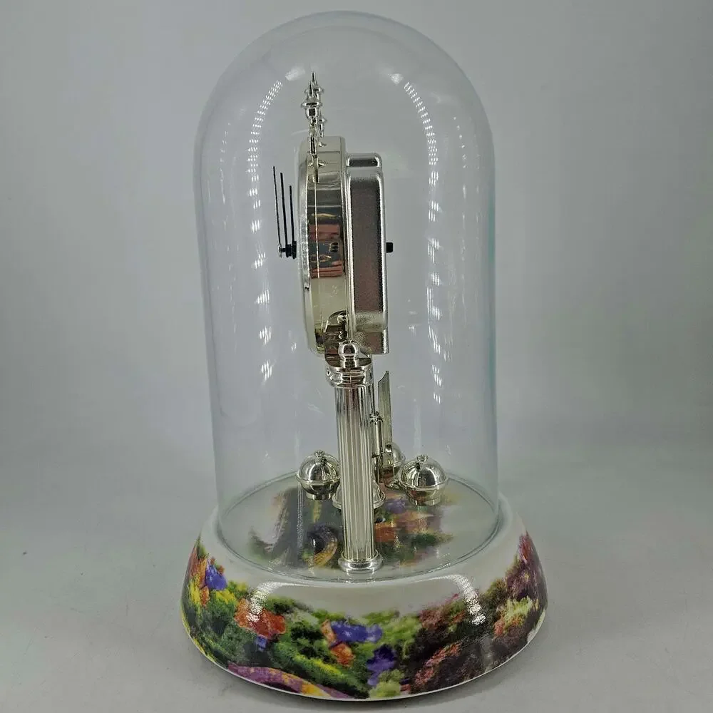 Vintage Waltham Anniversary Clock glass dome Westminster Chime pendulum